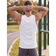 thumbnail image 3 of INSPIRE CHIC Camiseta sin mangas para hombre de musculación, gimnasio, entrenamiento atlético, XXL, blanca, 3 of 5