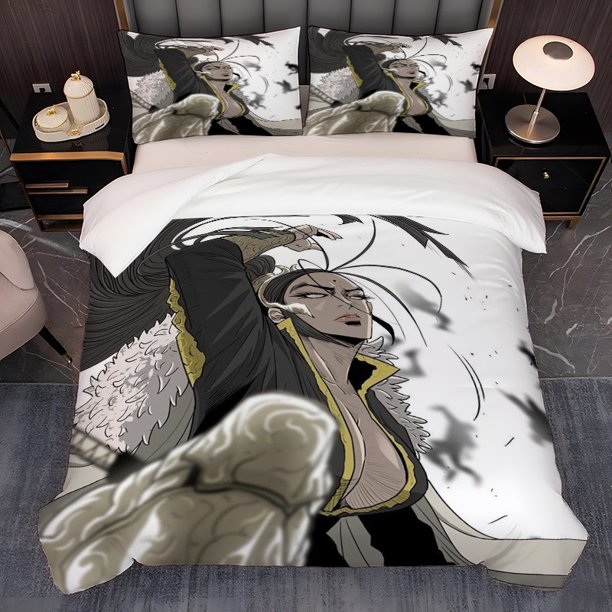 3pcs Luxury Bedding Set with Kendo Theme Print Korean Style Ins Pattern