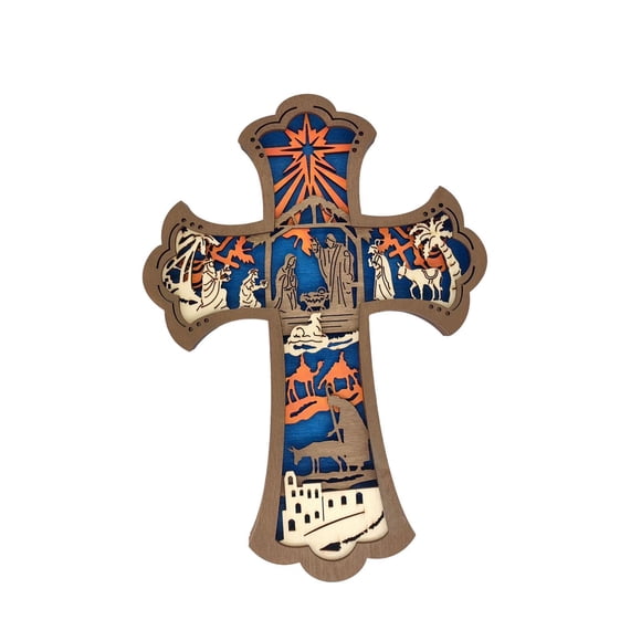 Colgante De Cruz Para Colgar Como Adorno De Madera Para La Decoración Del Hogar Y El Armario De La Ventana Del Hogar