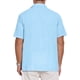 thumbnail image 3 of Camisa de Lino con Bolsillos en el Pecho y Manga Corta para Hombre INSPIRE CHIC L Azul Claro, 3 of 6