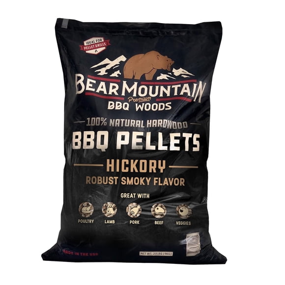 Pellets de madera Bear Mountain 9 kg sabor BBQ Hickory