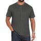 thumbnail image 1 of Camiseta Henley para Hombre INSPIRE CHIC Transpirable de Manga Corta con Botones S Gris Oscuro, 1 of 6