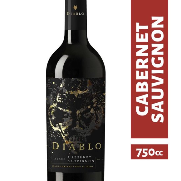 Vino Tinto Diablo Cabernet Sauvignon Black 13.5° Botella, 750 ml