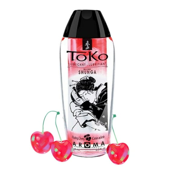 Lubricante con Aroma y Sabor Cereza Toko.