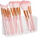thumbnail image 1 of Organizador de brochas de maquillaje BOCONY de acrílico transparente con 3 compartimentos, 1 of 8
