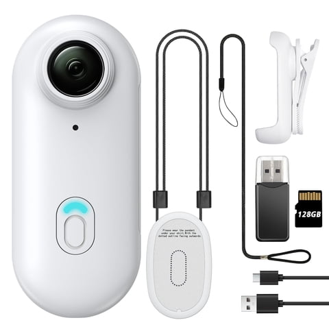 Cámara Corporal Meoilkolnm 128Gb Fhd 1080P Portátil Blanca