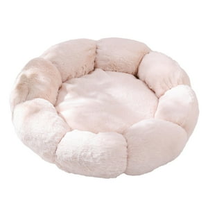Genérico - Camas Para Perros Pequeños, Cojín De Felpa Duradero Con Parte Inferior Antideslizante Para Perros Gatitos, Caniche, Blanco Cálido, 60Cm