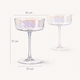 thumbnail image 2 of Set 2 Copas Martini Cóctel Tornasol Vidrio Estilo Vintage, 2 of 8