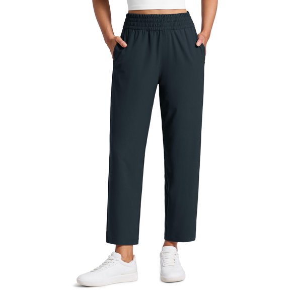 PANTALONES CRZ YOGA 69 cm de caída fluida, entallado en el tobillo, azul marino
