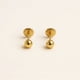 thumbnail image 2 of Aros Bolita 4mm N2 Oro 18k 0.55gr Bebé Niña Hipoalergénicos Dorado, 2 of 6