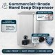 thumbnail image 4 of Dispensador de jabón Alpine comercial de acero inoxidable montado en pared 1200 ml, 4 of 8