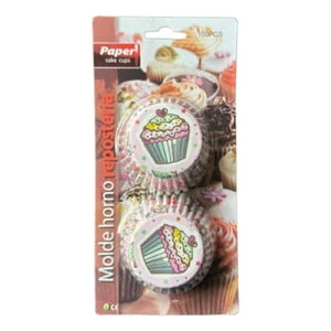 Genérico - Capsulas Cupcake Diseño G Pastel 100 Un Blanco