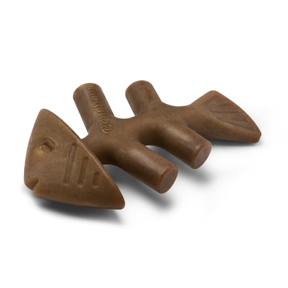 Juguete masticable para perros Benebone Fishbone, duradero para masticadores agresivos