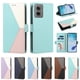 thumbnail image 5 of Cartera Plegable para Motorola Moto G55, PU Tricolor con Ranuras, Verde, 5 of 6
