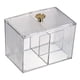 thumbnail image 3 of Plástico Maquillaje Algodón Pad Holder Bolas De Algodón Swab Holder Contenedor Con Tapa 2 Grid, 3 of 5