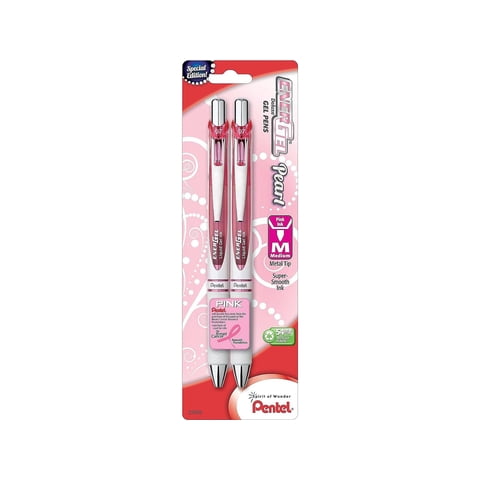 Bolígrafo De Gel Pentel Pink Bca Energel Pearl Rtx 0,7 Mm Bl77Wbp2Pp