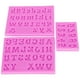 thumbnail image 1 of Molde de silicona alfanumérico de 3 piezas para hacer letras mayúsculas y minúsculas para hacer tartas de arcilla, chocolate y rosa., 1 of 8
