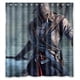 thumbnail image 1 of Cortina de ducha de Assassin's Creed de Darkness Video Games, juego de cortinas de baño con ganchos, tamaño 66 x 72 pulgadas, 1 of 3