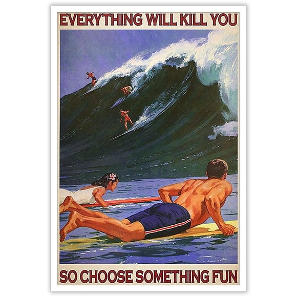 Arte de Pared Enveable 30x40 cm – Póster de Surf en Hawái