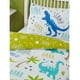 thumbnail image 2 of Roarsome Verde lima Azul Dinosaurio Dibujos animados Ropa de Cama Niño o Doble Funda Nórdica /, 2 of 3
