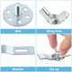 thumbnail image 2 of Kit de clips para fregadero Enhon, paquete de 12 soportes para montaje bajo encimera, 2 of 9