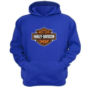 Genérico - Polerón Canguro Harley Davidson Azul Talla Xs Unisex