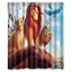thumbnail image 1 of Cortina de ducha de estilo caricatura dulce de El Rey León, el Monarca del Bosque Simba, juego de cortina de baño con ganchos, tamaño 60 x 72 pulgadas, 1 of 3