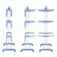thumbnail image 3 of Tendedero Ropa Colgador Perchero Plegable 3 Niveles Azul/ Blanco, 3 of 7