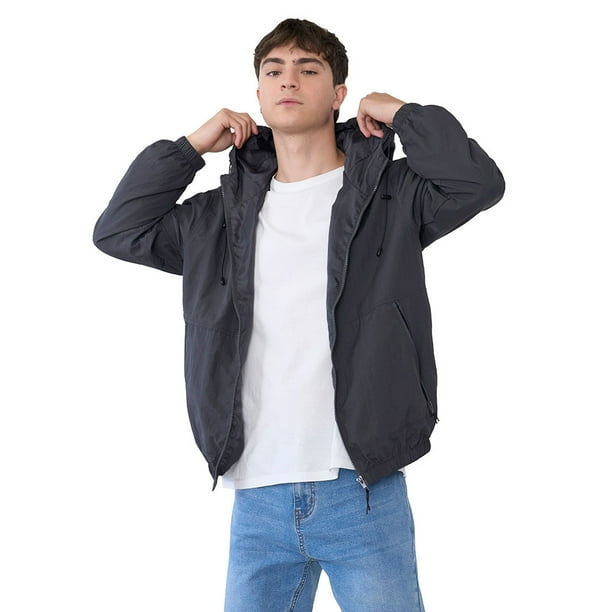 Casaca Hombre Full Zipper Gris Corona