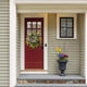 thumbnail image 5 of Coronas para puerta de entrada, corona de primavera para puerta de entrada exterior que da la bienvenida a las flores de verano, corona verde resistente a la intemperie para todo el año, decoración de, 5 of 5