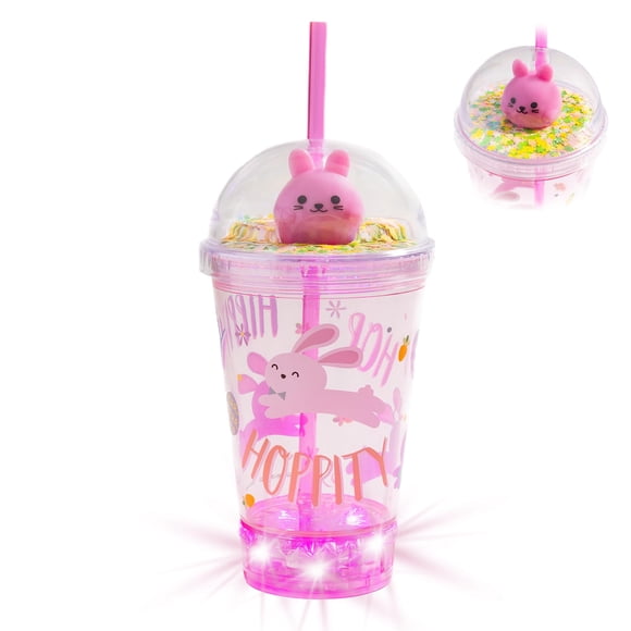Vaso Con Cúpula Iluminada Conejo Rosa De Pascua Cool Things Corp
