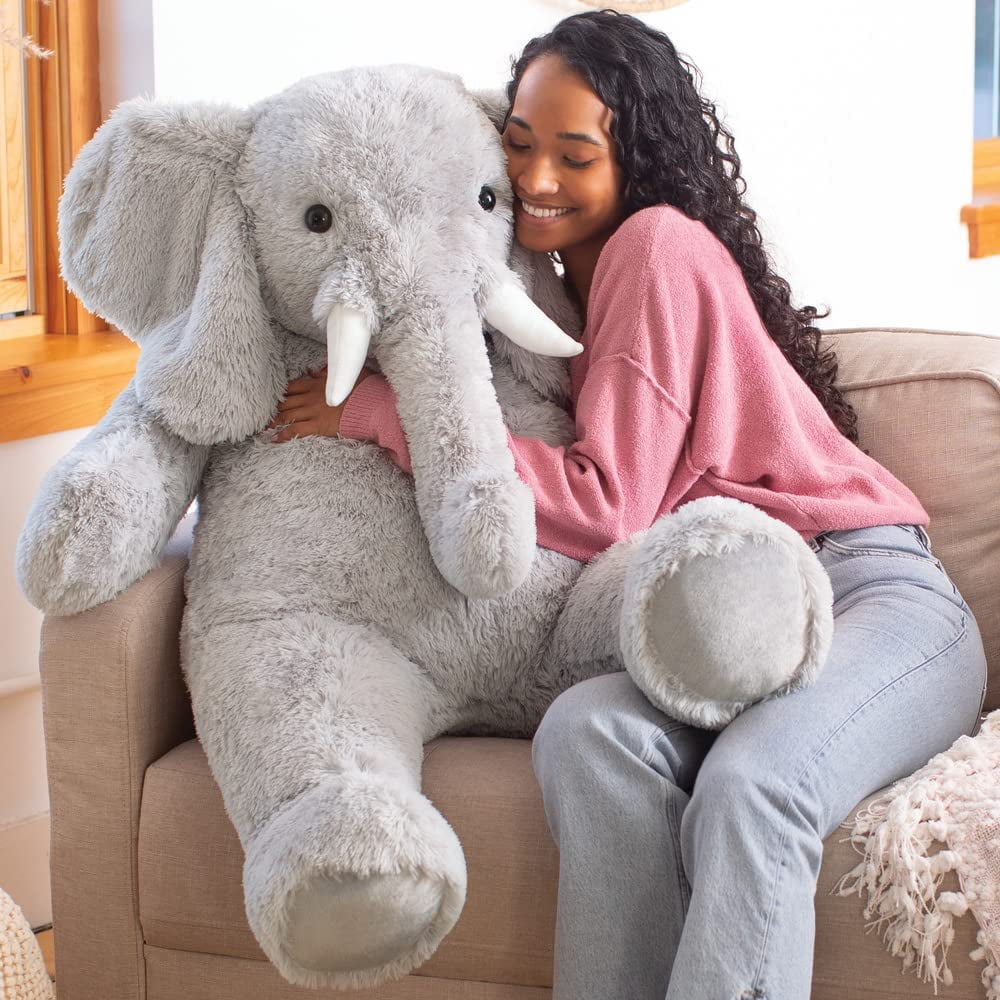 Vermont Teddy Bear - Peluche Vermont Con Forma De Oso De Peluche, Elefante Gigante, 120 Cm
