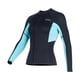 thumbnail image 2 of Chaqueta de traje de neopreno, parte superior de traje de neopreno, manga larga, cremallera frontal, camisa de traje de surf Mujer Azul L, 2 of 5