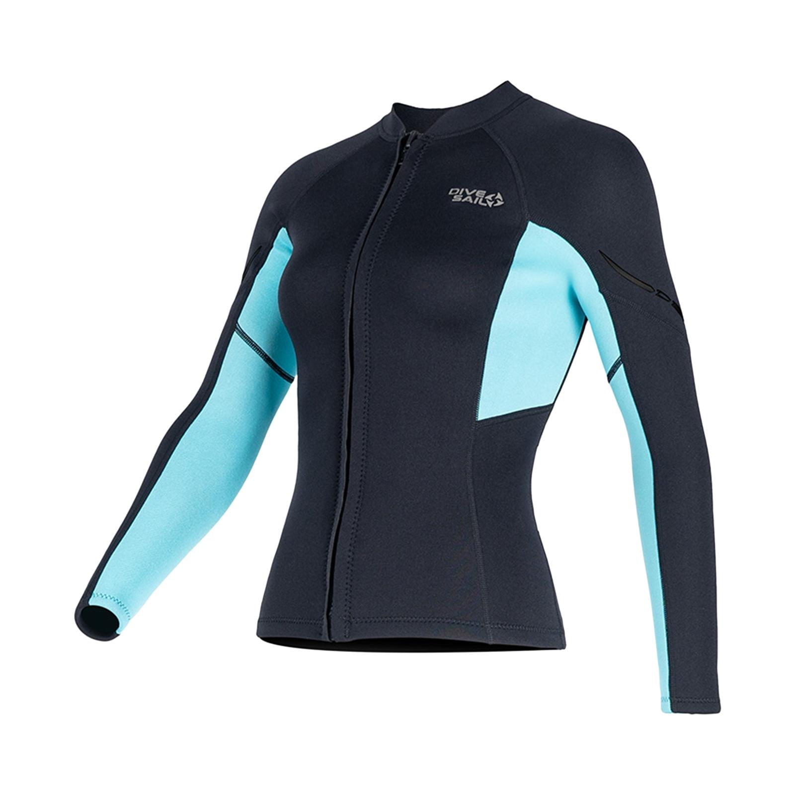 Ioensy - Traje De Neopreno Chaqueta De Neopreno Superior Para Deportes Acuáticos Piragüismo Natación Mujer Azul L