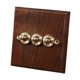 thumbnail image 1 of Placa De Interruptor De Iluminación De Madera, Interruptor De Palanca De Latón De Primera Calidad Para Bar, Cocina Y Oficina, 1 of 5