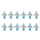 thumbnail image 1 of 12 Piezas Con Cuentas De Corazón De ángel Con Alas De Cristal Facetado DIY Cuelga El Colgante Azul Real, 1 of 5