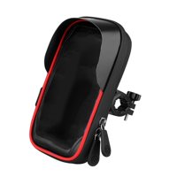 Magideal - Soporte Para Teléfono De Bicicleta, Bolsa Para Manillar Con Rotación De 360 Degree, Funda Para Ciclismo, Ideal Para Viajes, Ciclismo Al Aire Libre Y Ejercic Rojo Y Negro