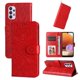 thumbnail image 1 of Funda tipo cartera FOXDOCK para Samsung Galaxy A32 4G , diseño girasol en relieve, cuero PU, cierre magnético, soporte y tarjetero, 1 of 5
