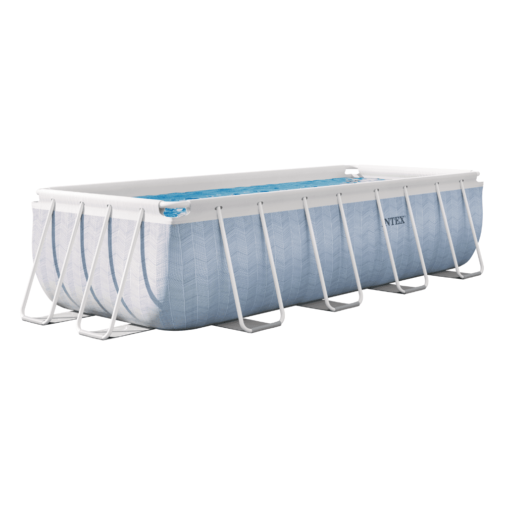 Piscina Estructural Intex Prisma Frame Chevron Set 400x200x100 Cm + Bomba + Escalera
