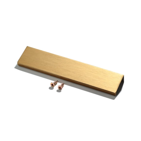 Tiradores de uñero para gabinete MATOOYA 150 mm de aluminio color dorado cepillado
