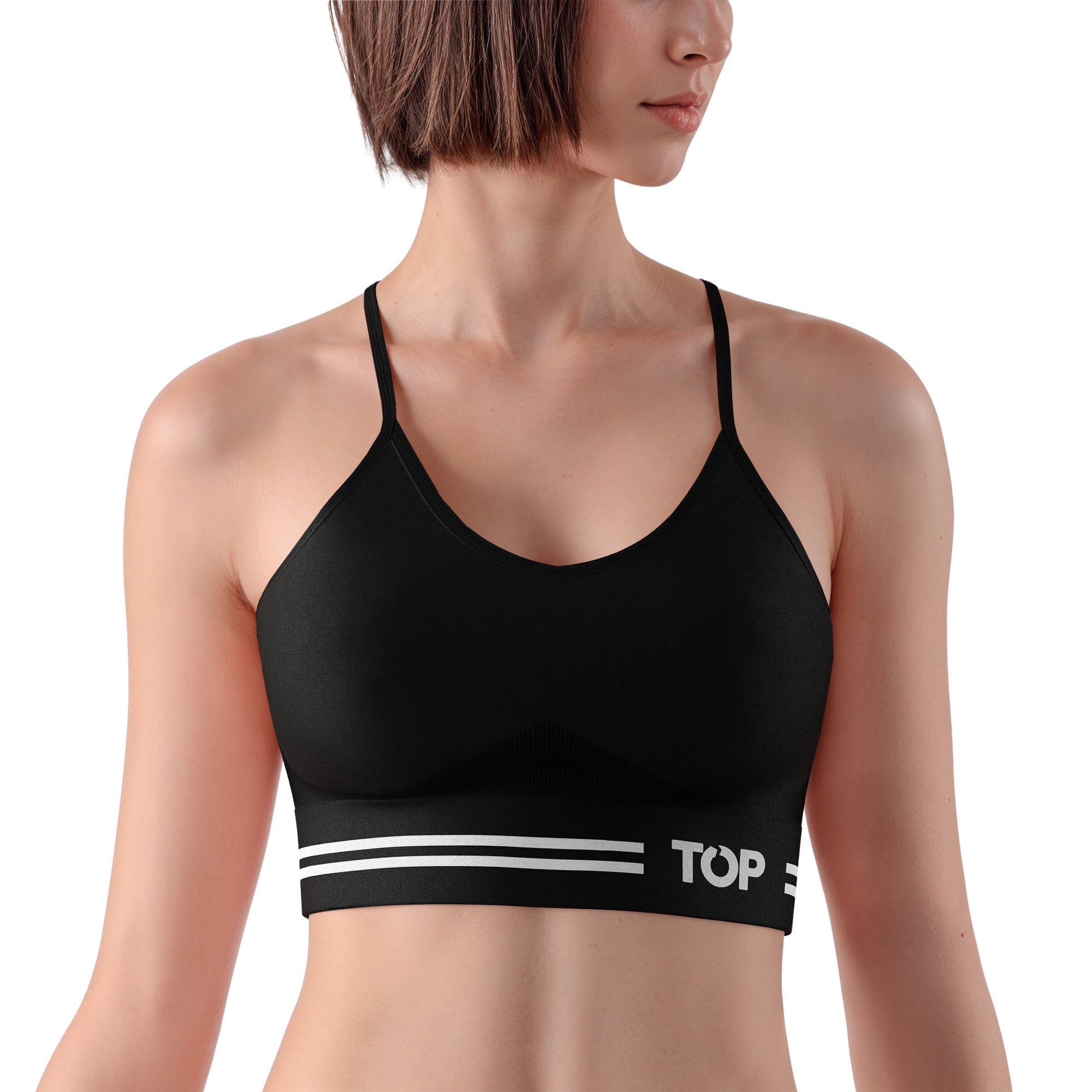 Top - Peto Mujer Deportivo Pretina Ancha Microfibra C1