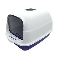 Magideal - Caja De Arena Para Gatos Con Tapa, Bandeja De Arena Para Gatos, Inodoro Para Gatos Completamente Cerrado, Extraíble, Fácil De Limpiar Con Puerta, Caja Azul