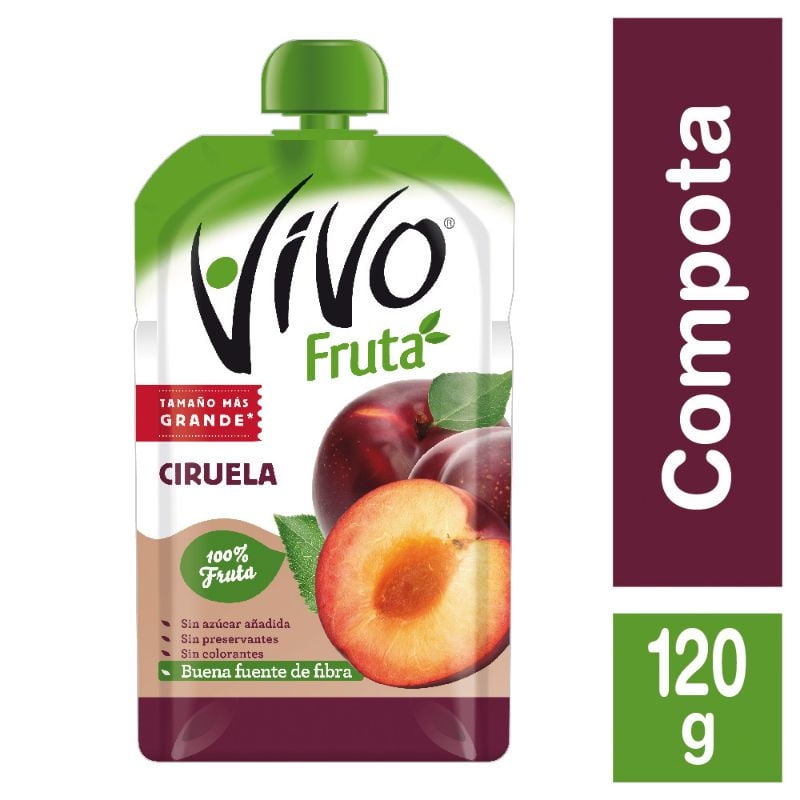 Compota Fruta Ciruela 120 g Vivo