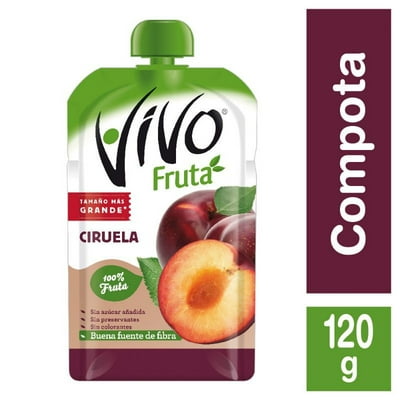 Compota Fruta Ciruela 120 G Vivo