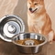 thumbnail image 3 of 2 cuencos de acero inoxidable para perros, comedero lento para perros, cuenco para dejar de tragar comida y agua., 3 of 5