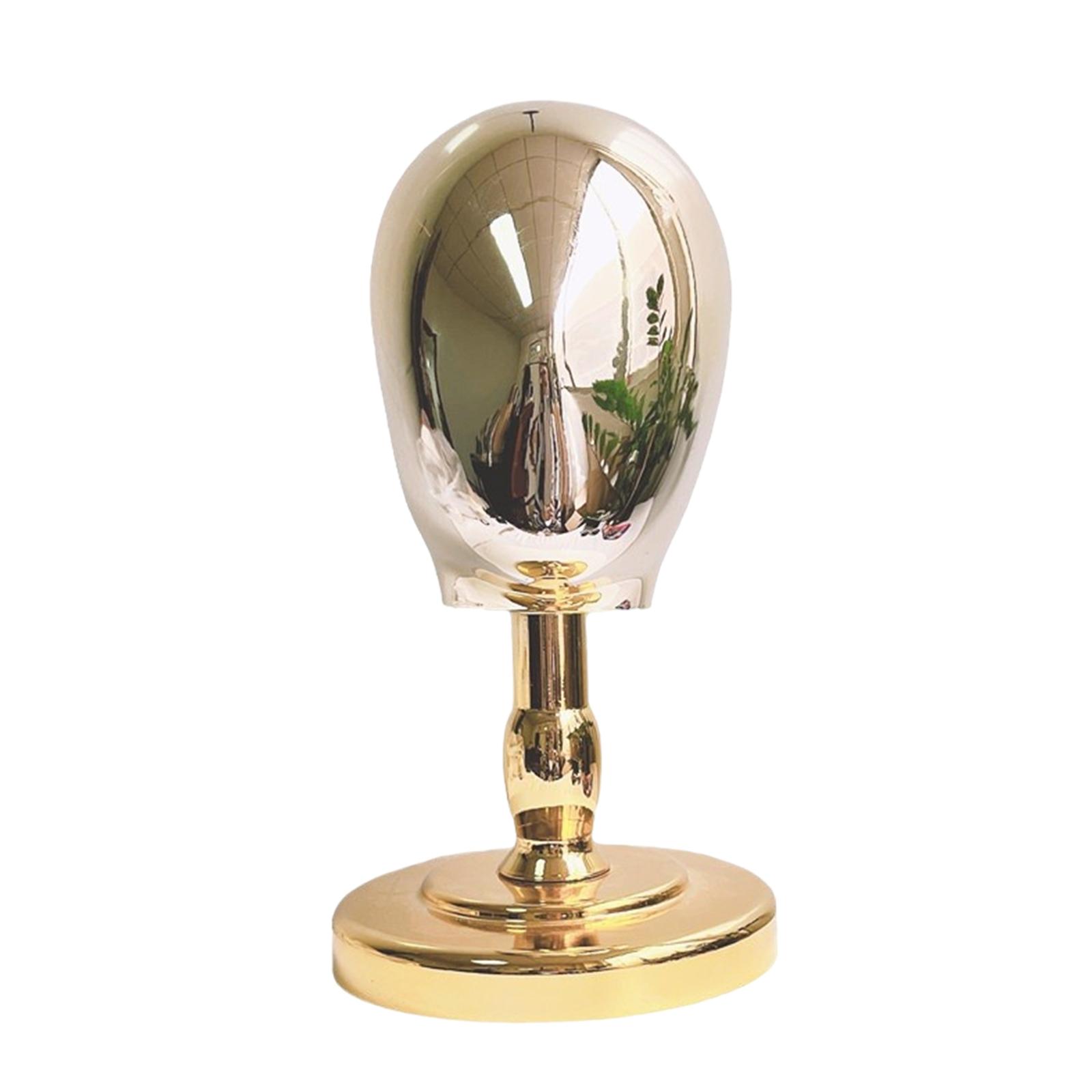 Ioensy - Soporte Para Cabeza De Peluca, Tienda De Sombreros De Vaquero, Soporte Para Cabeza De Maniquí Para Niños, Para Sombreros, Gorras, Dorado