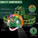 thumbnail image 4 of Linterna frontal TIGTECGAME Triceratops LED Dinosaur para niños, 4 of 8