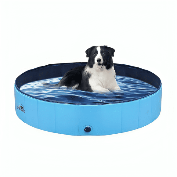 Piscina Plegable Para Mascotas Niños Pvc Resistente 120x30cm