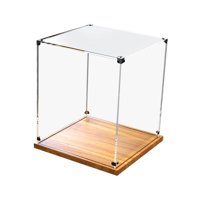 Bothyi - Caja De Exhibición Con Base De Madera A Prueba De Polvo Para Muñecas Coleccionables Oficina 20Cmx20Cmx20Cm