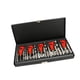 thumbnail image 3 of Kit de reparación de roscas métricas de 131 piezas, llave helicoidal para restaurar roscas dañadas, resistente, con estuche de transporte, herramienta, 3 of 5